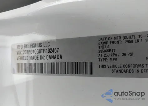 2026 Chrysler Voyager Lx from USA, damaged, VIN 2C4RC1CG8TR192467